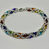 Aluminium Byzantine Bracelet Rainbow