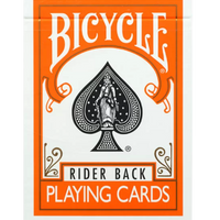 Bicycle Rider Back Orange Playing Cards