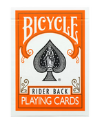 Bicycle Rider Back Orange Playing Cards