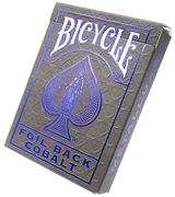 Bicycle Foil Back Cobalt Playing Cards