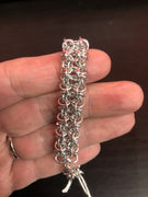 Aluminium Gridlock Byzantine Bracelet