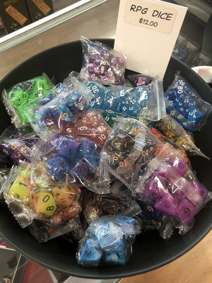 Assorted RPG dice sets